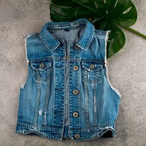 Distressed Jean Vest